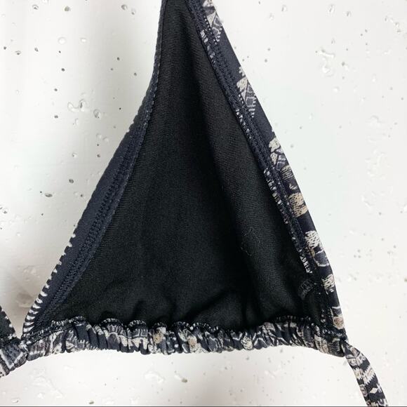 Athleta Martina Bikini Top Medium & Bikini Bottom Small Black Gray Geometric - Picture 8 of 9